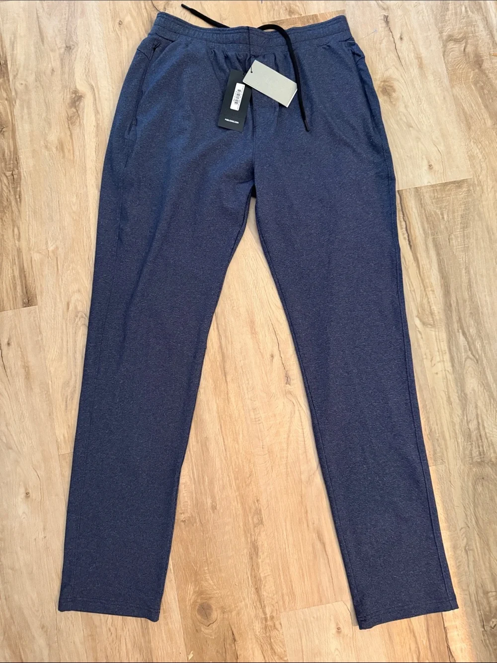 Public Rec Men's All Day Every Day Navy Performance Drawstring Joggers, 34/36